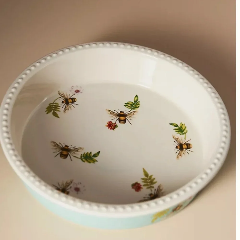 Anthropologie Lou Rota Mother Nature Pie Dish NWT